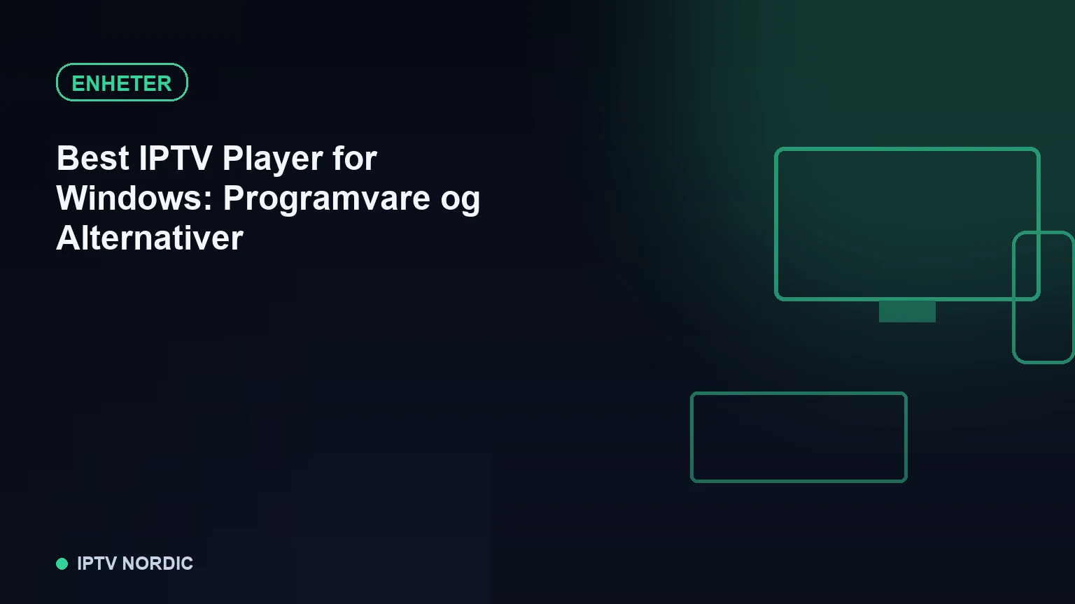 Windows-datamaskin med en IPTV-spillerapplikasjon åpen på skjermen
