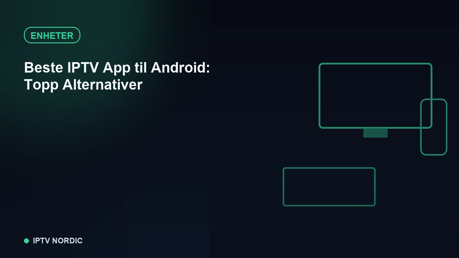 Android-mobil som viser en IPTV-appmeny med kanalikoner