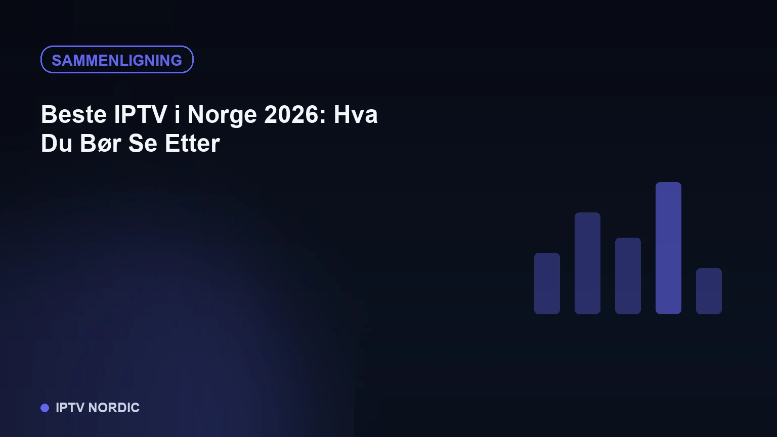 Sjekkliste-illustrasjon for vurdering av IPTV-tjenester i det norske markedet