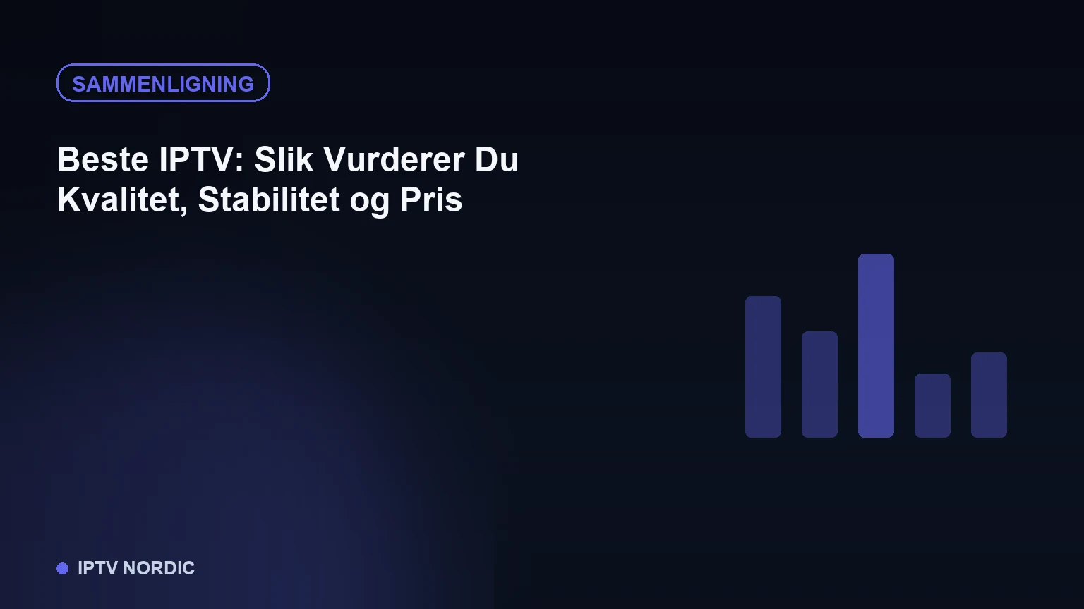 Vekt-illustrasjon som symboliserer avveiningen mellom pris, kvalitet og stabilitet ved valg av IPTV