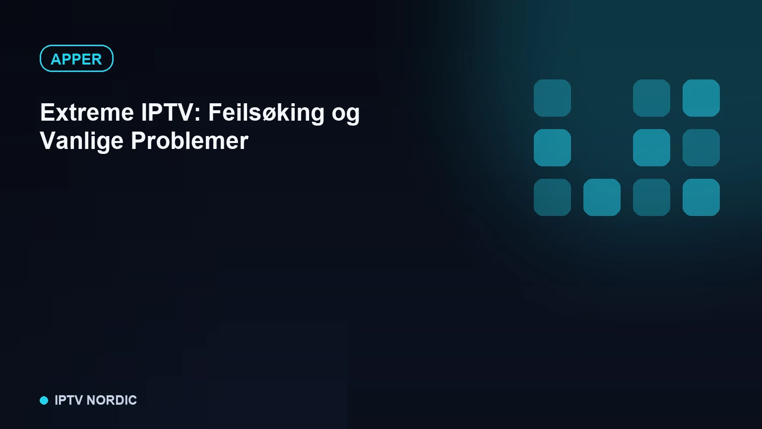 Feilmelding vist på skjerm i en IPTV-app som symboliserer feilsøking av Extreme IPTV