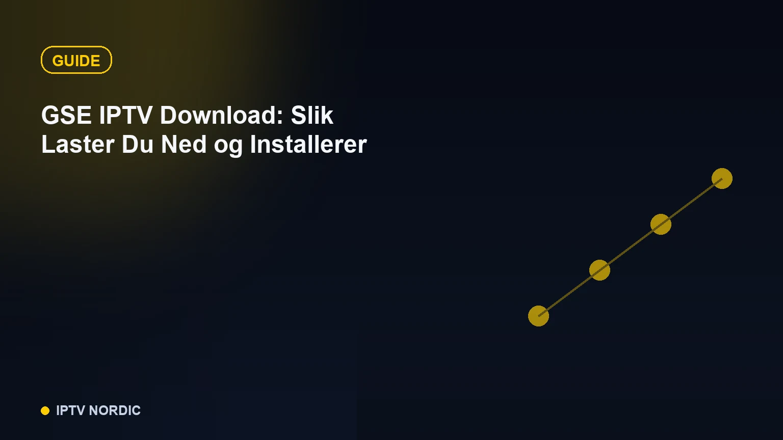 Steg-for-steg illustrasjon av nedlasting og installasjon av GSE IPTV-appen på mobil