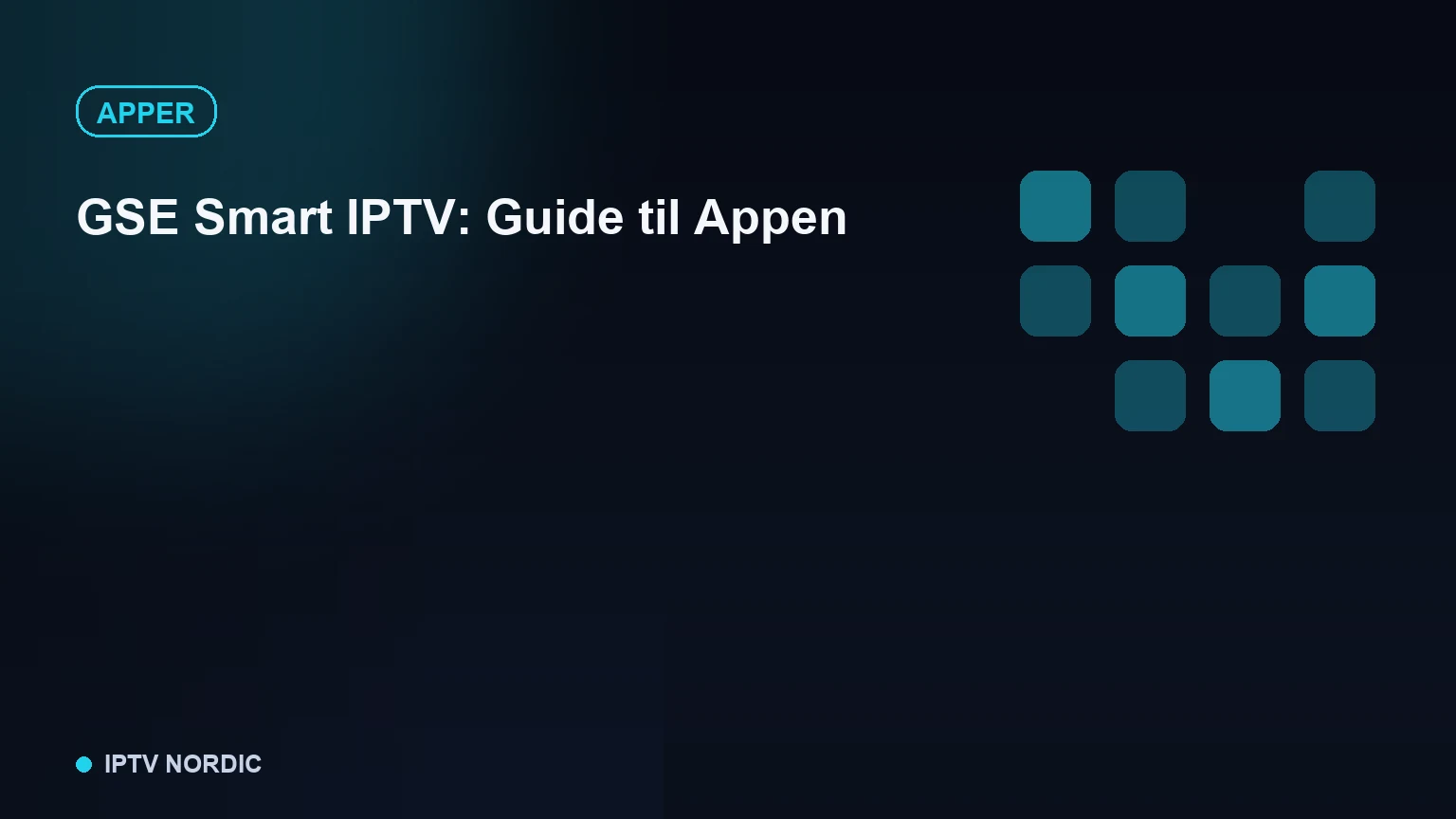 Skjermbilde-lignende illustrasjon av GSE Smart IPTV-appens kanalgrensesnitt