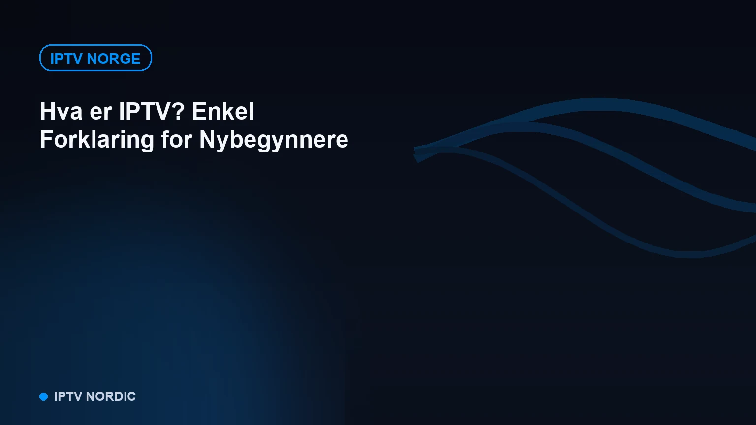 Enkel illustrasjon som forklarer hvordan TV-signal sendes over internett til en skjerm
