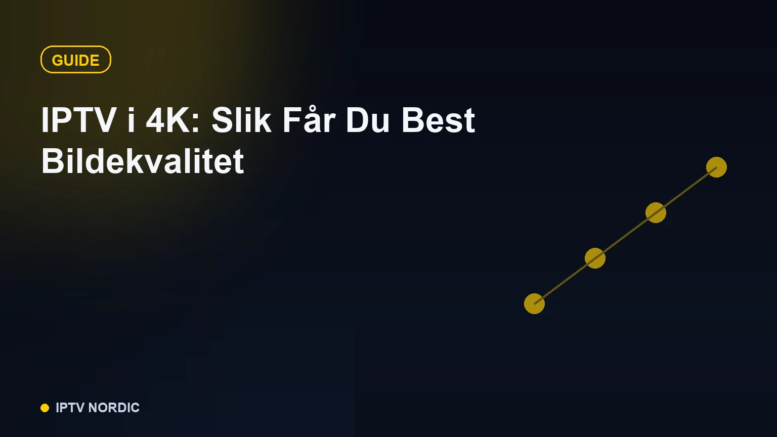 Nærbilde av skarpt 4K-bilde på TV-skjerm som viser IPTV-innhold
