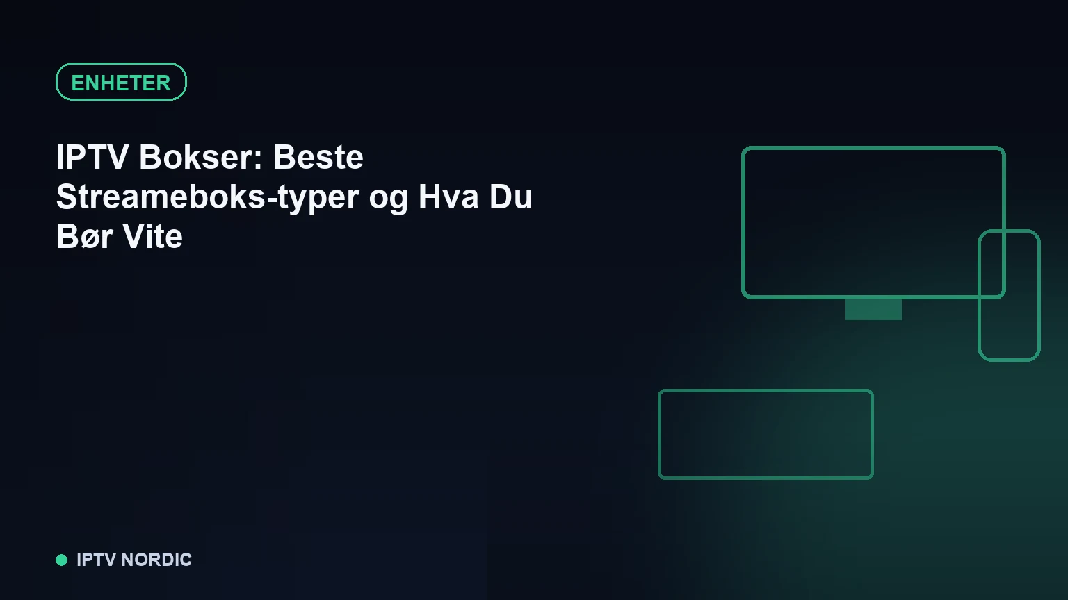 Ulike typer IPTV-bokser og streamebokser koblet til en fjernsyn i stuen