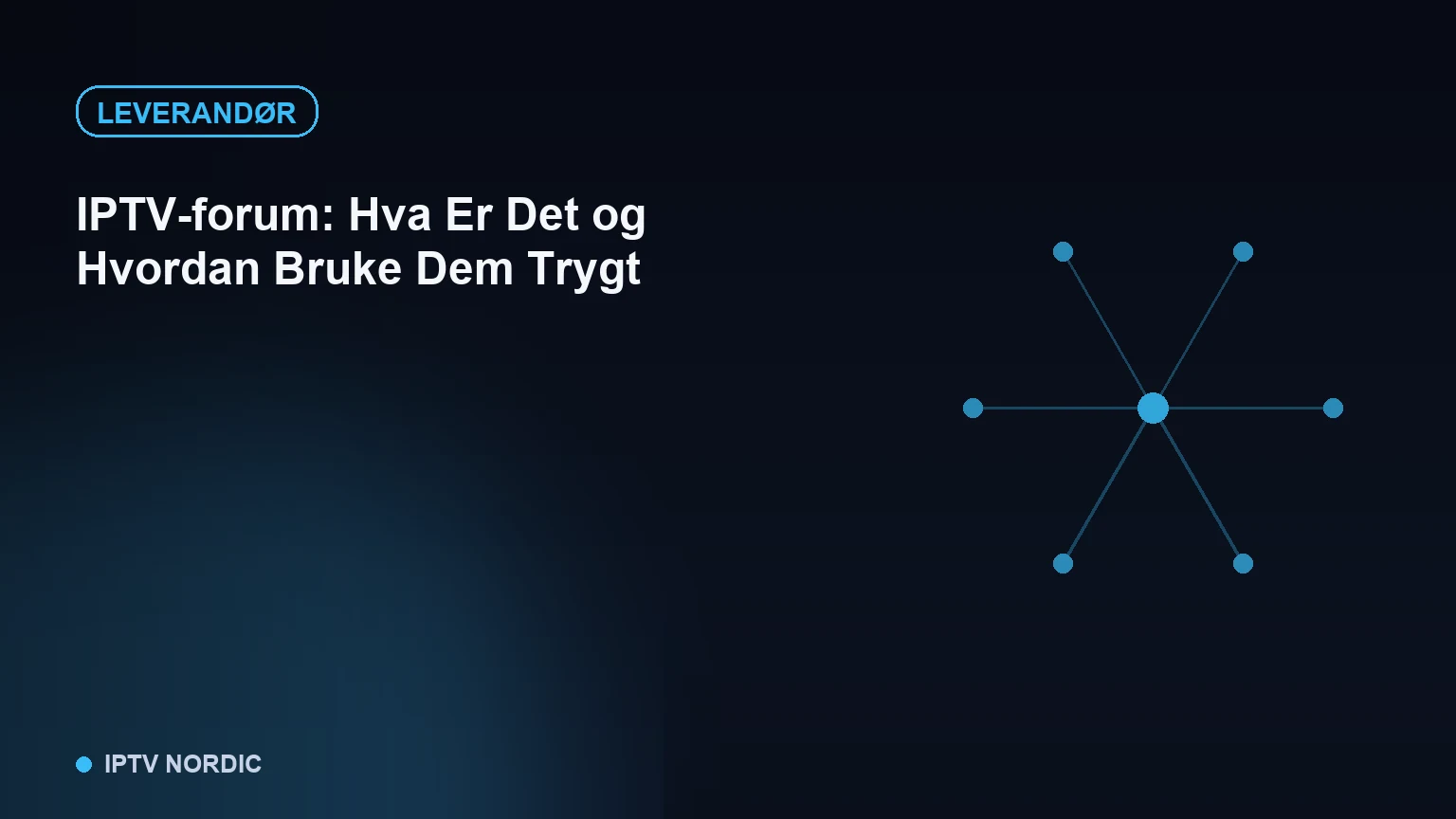 Symbolsk varselskilt over et diskusjonsforum på skjerm, illustrerer svindelrisiko i IPTV-fora