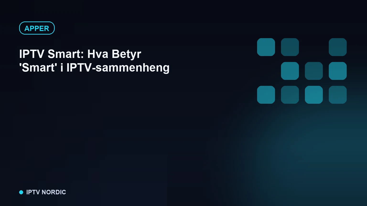 Skjerm som viser smarte IPTV-funksjoner som programoversikt og catch-up TV