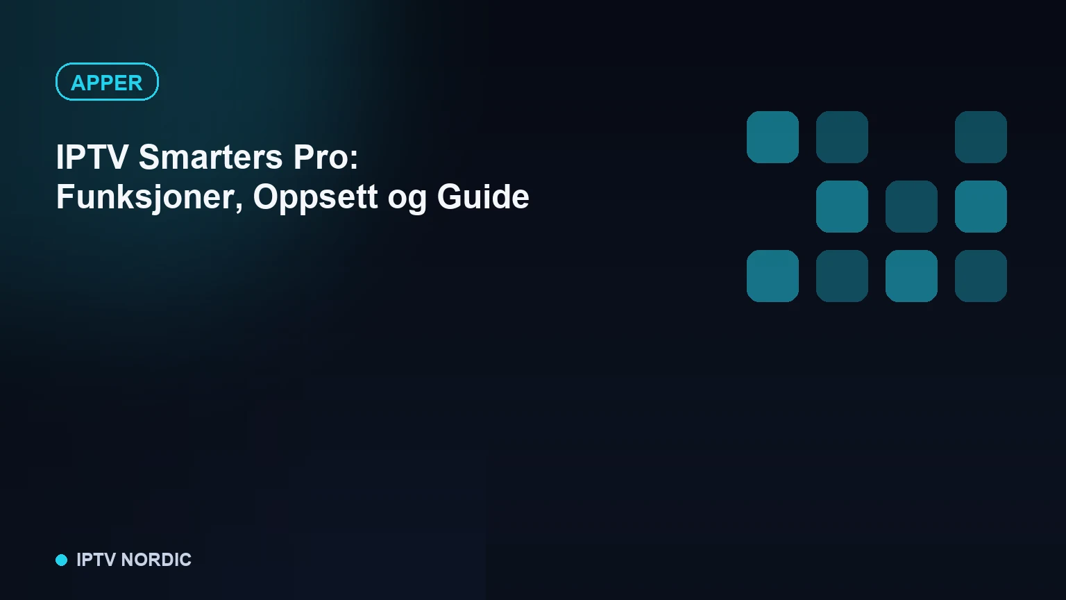 Skjermbilde-illustrasjon av grensesnittet i IPTV Smarters Pro på en mobil og Smart-TV