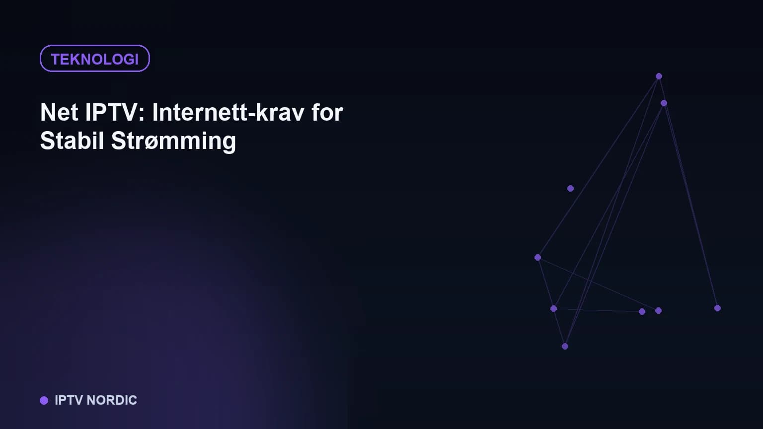 Ruter og nettverkskabler koblet til en TV som viser IPTV-strømming