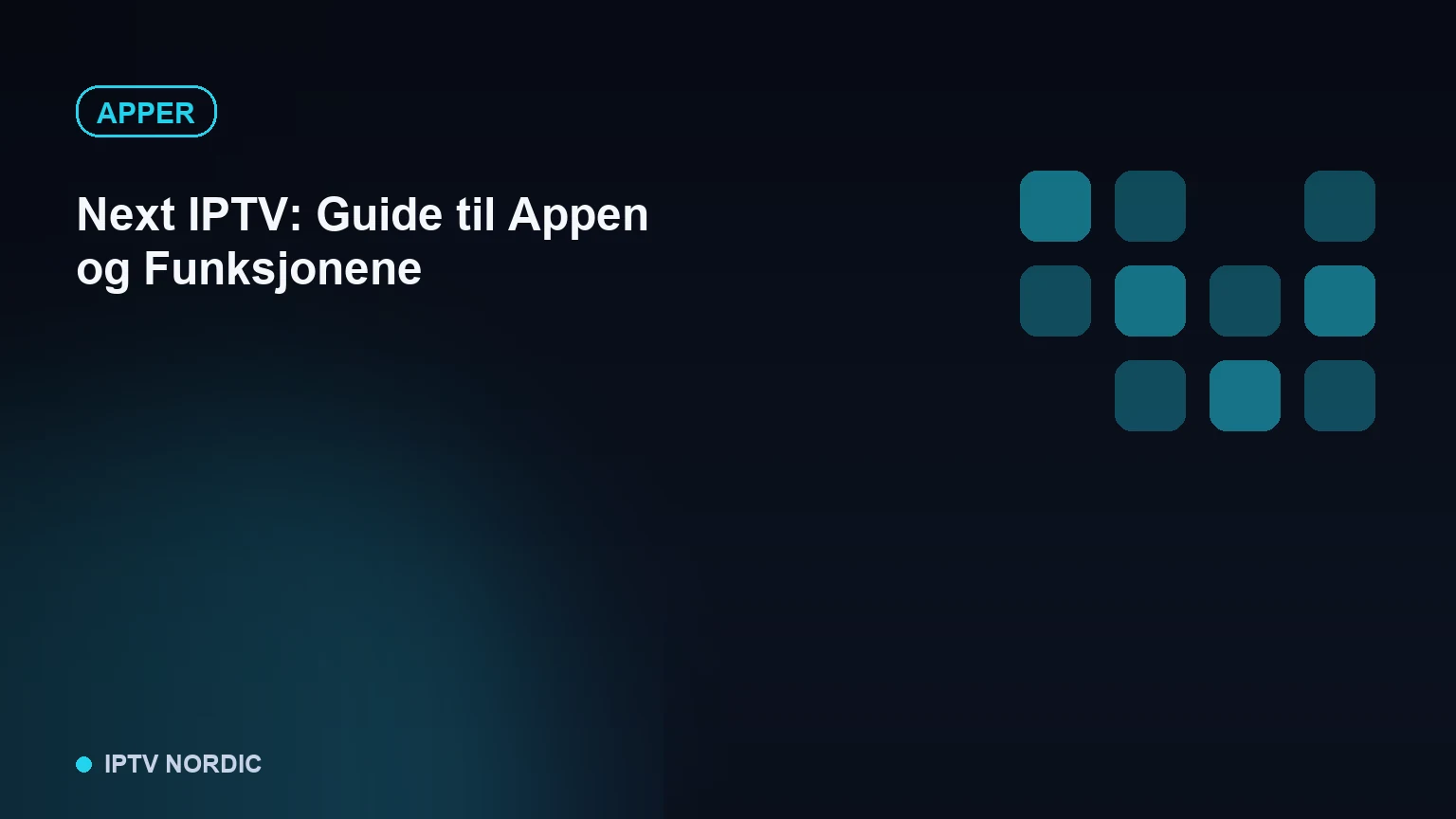 Grensesnittet til Next IPTV-appen vist på en mobilskjerm