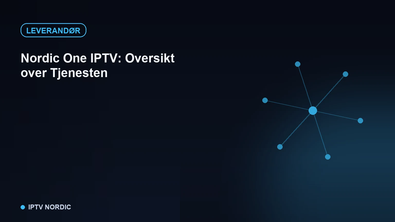 Nordisk landskap kombinert med TV-skjerm som symboliserer en regional IPTV-tjeneste