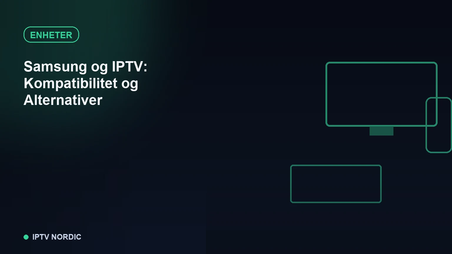 Samsung Smart-TV i stue som viser appmeny for strømmetjenester