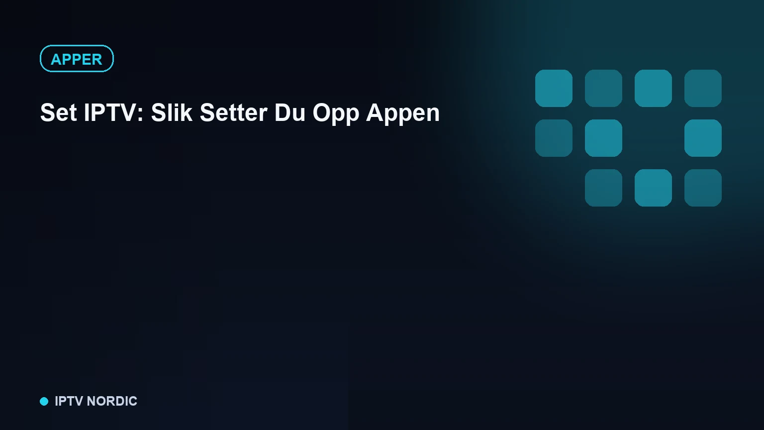 Steg-for-steg-skjermbilder som viser oppsett av en IPTV-app på en mediaboks