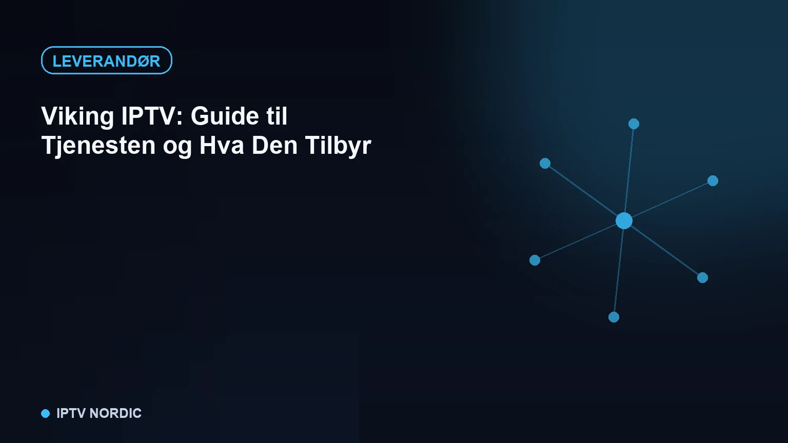 Vikingtema-illustrasjon kombinert med TV-strømmingssymbol som representerer Viking IPTV