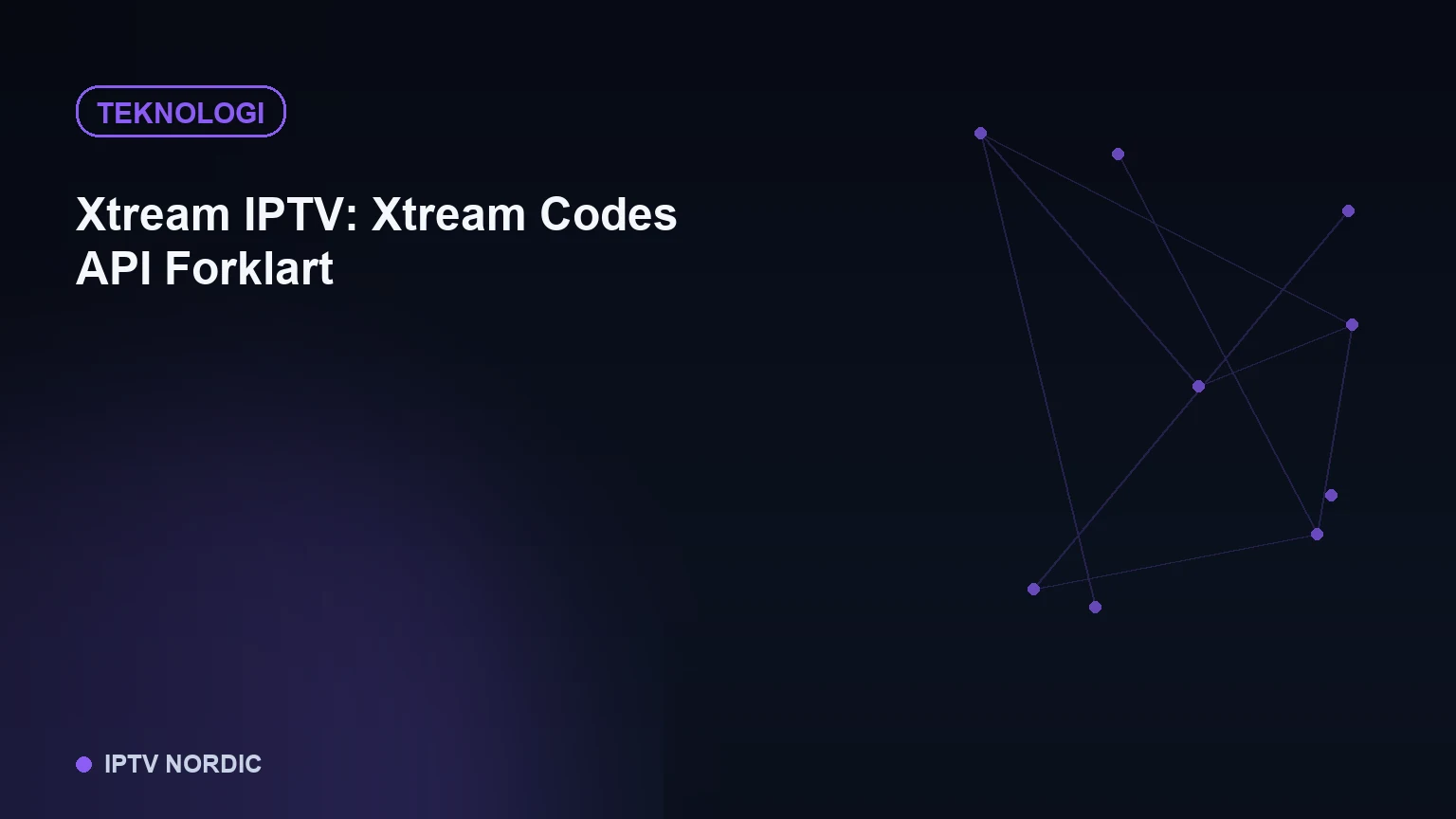 Diagram som viser dataflyt mellom IPTV-app og server via Xtream Codes API